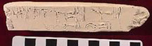 Thumbnail of Plaster Cast of a Minoan Linear B Tablet (1913.02.0010)