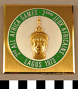 Thumbnail of Commemorative Plaque for the 2nd All Africa Games in Lagos (1977.01.0051)