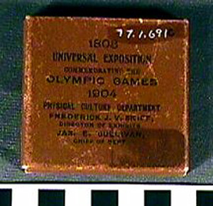 Thumbnail of Participation Medal Case Lid: 1904 St. Louis Olympiad (1977.01.0691C)