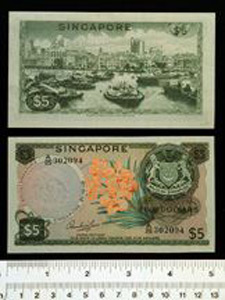 Thumbnail of Bank Note: Republic of Singapore, 5 Dollars ()