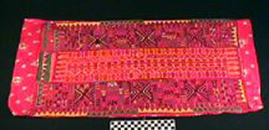 Thumbnail of Counted-Cross Stitch Pillowcase (1995.24.0060)