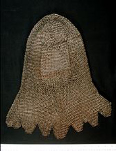 Thumbnail of Reproduction: Warrior in Chain Mail Armor: Coif (1913.09.0005D)