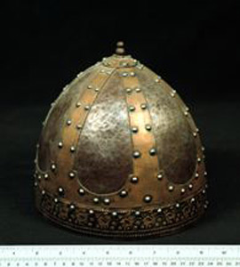 Thumbnail of Reproduction: Warrior in Chain Mail Armor: Helmet (1913.09.0005E)