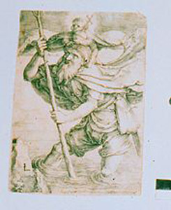 Thumbnail of Engraving:  Saint Christopher by Lucas Van Leyden (1922.09.0001)