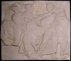 Thumbnail of Plaster Cast of South Parthenon Frieze Panel - Four Men and a Cow (1911.03.0010)