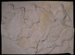 Thumbnail of Plaster Cast of North Parthenon Frieze Panel–Four Knights Mounted on Galloping Horses (1912.02.0013)