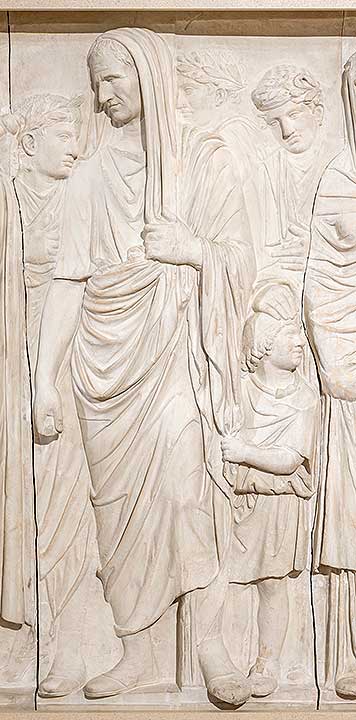 Thumbnail of Plaster Cast Frieze of Ara Pacis: Imperial Family Panel, Center (1914.04.0013B)