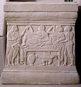 Thumbnail of Plaster Cast of Funerary Banquet Urn (1914.04.0015)