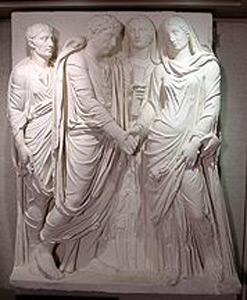 Thumbnail of Plaster Cast Frieze of Sarcophagus Panel: Roman Wedding Ceremony (1916.05.0004)