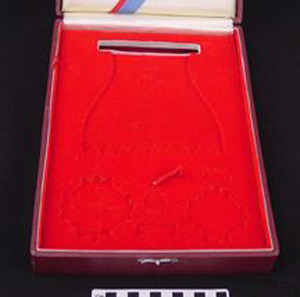 Thumbnail of Medal Case Interior Component: Order of Service Merit, Mogryeon Medal (4th Class) (1977.01.0066E)