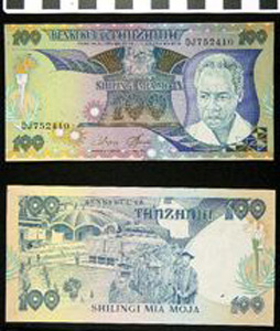 Thumbnail of Bank Note: Tanzania, 100 Shillings (1992.23.2209)