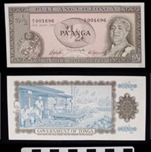 Thumbnail of Bank Note: Kingdom of Tonga, 1/2 Pa