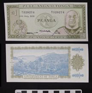 Thumbnail of Bank Note: Kingdom of Tonga, 1 Pa