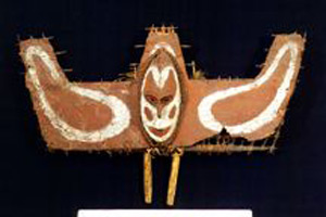 Thumbnail of Ornamental Canoe Shield with Ceremonial Mask  (1998.19.2734)