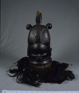 Thumbnail of Bundu / Sande Society Mask, Dance Headdress with Capelet (2000.18.0001A)