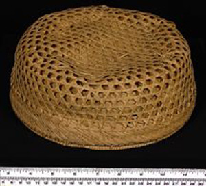 Thumbnail of Lined Carrying Basket Lid (2001.05.0032A)