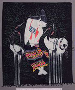 Thumbnail of Decorative Batik: Seated Woman with Cranes (2001.10.0005)
