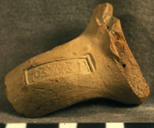 Thumbnail of Rhodian Amphora Handle Fragment (1922.01.0043)