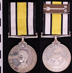 Thumbnail of Ghurka or Gurkha Guard Service Medal (1971.15.3554A)