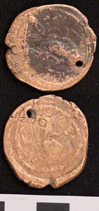 Thumbnail of Pierced Coin: Rex Regnatum Byzantine Class G Coin of Constantine IX or Romanus IV ()