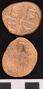 Thumbnail of Byzantine Rex Regnatum Class C Coin of Michael IV or Constantine IX (1911.08.0002)
