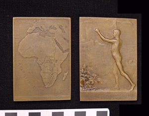 Thumbnail of Commemorative Plaque: Tour of Prince Albert of Belgium of Africa (1971.15.2587)