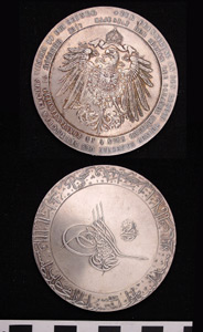 Thumbnail of Medal: Conference between Sultan Mehmed V. Rashad and Kaiser Wilhelm II (1971.15.3242)