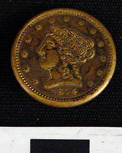 Thumbnail of Framed Button-Token (1973.24.0004)
