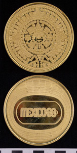 Thumbnail of Commemorative Medallion for the XIX Summer Olympics in Mexico City (1977.01.0052A)