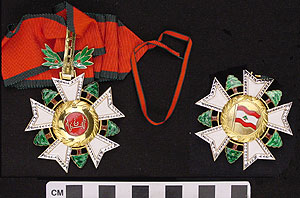 Thumbnail of Medal: National Order of the Cedar of Lebanon (1977.01.0059A)