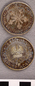 Thumbnail of Commemorative Silver Medal: Austrian Olympic Committee, 1972 Winter Olympiad, Sapporo (1977.01.0391C)