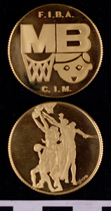 Thumbnail of International Basketball Federation Medal (1977.01.0393A)