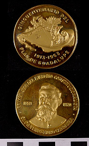 Thumbnail of Commemorative Medal: 50th Anniversary of the Plan of Guadalupe (1977.01.0397)