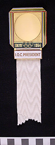 Thumbnail of Olympic Badge: I. O. C. President, Tokyo Olympiad (1977.01.1440B)