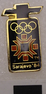 Thumbnail of Olympic Commemorative Pin:  Chevrolet Sarajevo 1984 (1984.18.0017)