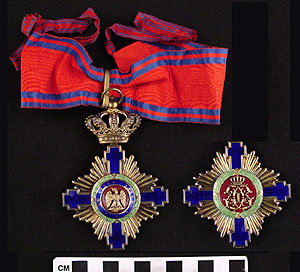 Thumbnail of Medal: Order of the Star of Romania, Mare Cruce and Coroana Romanici (1986.24.0005A)
