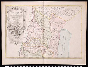 Thumbnail of Map: Terrae Sanctae Tabula e Scripturae Sacrae, Flavii Josephi, Eusebii et Divi Heronymi (1989.11.0022)