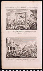 Thumbnail of Engraved Print: Algerine Method of Executing a Christian, Punishing a Criminal (1989.11.0036)