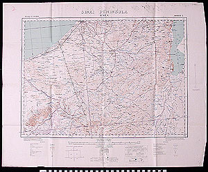 Thumbnail of Map: Sinai Peninsula, Sheet 2 (Suez) (1991.18.0081)