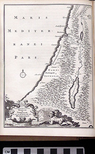 Thumbnail of Map: Conspectus Montium et Camporum Palestinae Fluminumque (1995.25.0102)