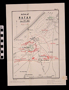 Thumbnail of Map: Action of Rafah, Jan. 9th, 1917 (1997.11.0011)