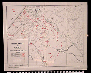 Thumbnail of Map: Second Battle of Gaza- Operations of 19th April, 1917 (1997.11.0015)