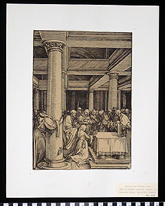 Thumbnail of Print:  Mary in the Temple by Durer (1922.08.0001)