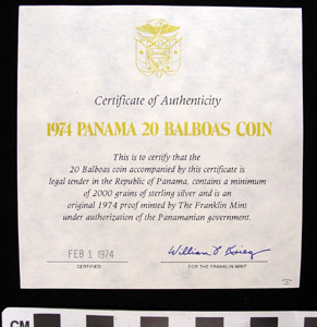 Thumbnail of Certificate of Authenticity (2003.09.0013B)