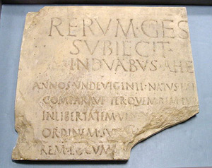 Thumbnail of Plaster Cast: Res Gestae, Latin Inscription, First Panel (1900.12.0094)