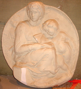 Thumbnail of Plaster Cast:  Madonna and Child, or Madonna, Child, and John  (1912.02.0025)