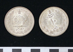 Thumbnail of Coin: Iran 10 Ryals (1971.15.2200)