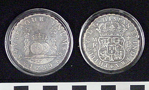 Thumbnail of Coin:  Spanish 8 Reales/Pillar Silver Dollar (1979.03.0001B)