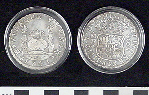 Thumbnail of Coin:  Spanish 8 Reales/Pillar Silver Dollar (1979.03.0001D)