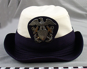Thumbnail of WAVES Uniform Hat Device: Officer (1998.06.0154)